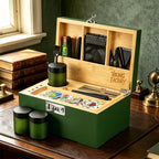 Premium Wooden Stash Box Kit with Rolling Tray & Accessories