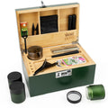 Forest Green Premium Wooden Stash Box Gift Set with Rolling Tray