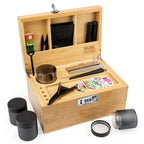 Premium Wooden Stash Box Kit with Rolling Tray & Accessories