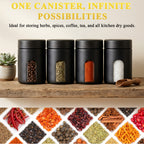 Airtight Storage Jar Gift Set – 4 Jars, 5 Smell Proof Bags & 2 Marker Pens