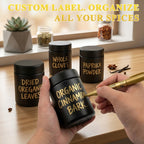 Airtight Storage Jar Gift Set – 4 Jars, 5 Smell Proof Bags & 2 Marker Pens